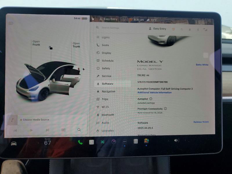 Продаж на аукціоні авто 2021 Tesla Model Y, vin: 5YJYGDEE8MF196786, номер лоту: 47591286