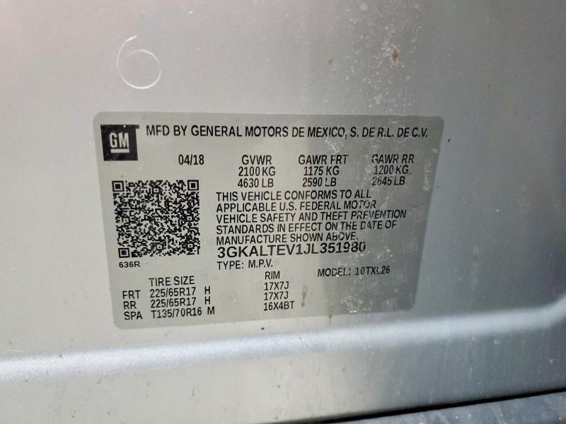 Продаж на аукціоні авто 2018 Gmc Terrain, vin: 3GKALTEV1JL351980, номер лоту: 48932856