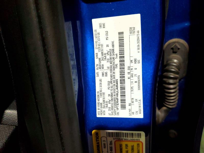 Продаж на аукціоні авто 2020 Ford Ranger, vin: 1FTER4FH6LLA86465, номер лоту: 49301306