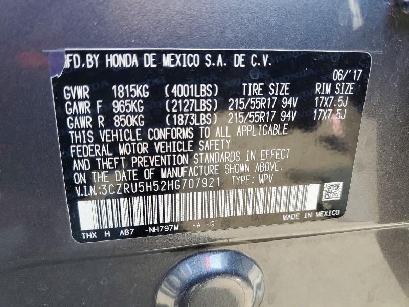 Продажа на аукционе авто 2017 Honda Hr-v, vin: 3CZRU5H52HG707921, номер лота: 48546996