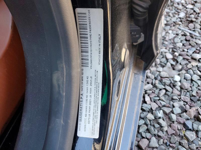 51507236 :رقم المزاد ، ZAM57RTA1G1176310 vin ، 2016 Maserati Ghibli مزاد بيع