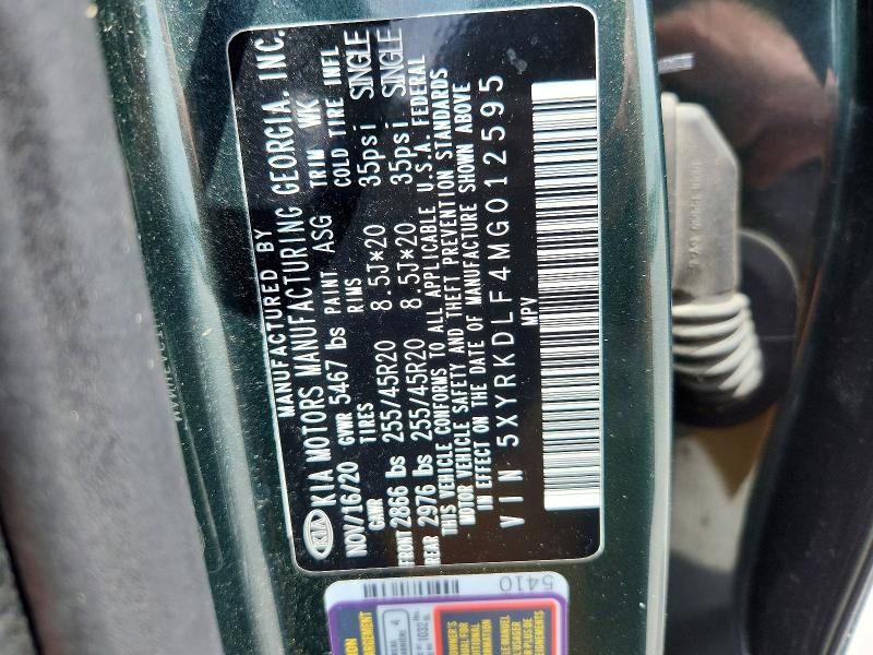 51415746 :رقم المزاد ، 5XYRKDLF4MG012595 vin ، 2021 Kia Sorento مزاد بيع