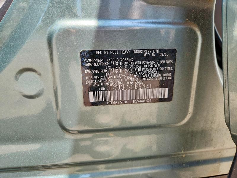 Aukcja sprzedaży 2016 Subaru Forester, vin: JF2SJAHC2GH552641, numer aukcji: 50391796