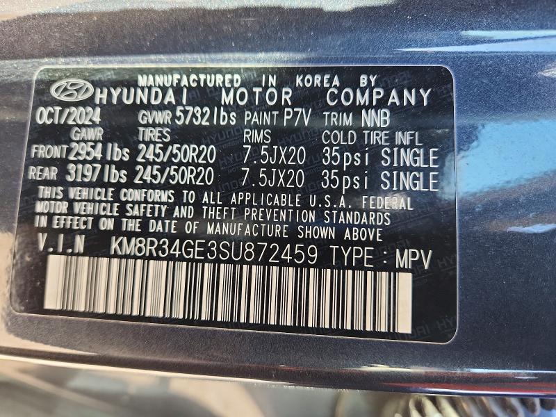 Продажа на аукционе авто 2025 Hyundai Palisade, vin: KM8R34GE3SU872459, номер лота: 46841306