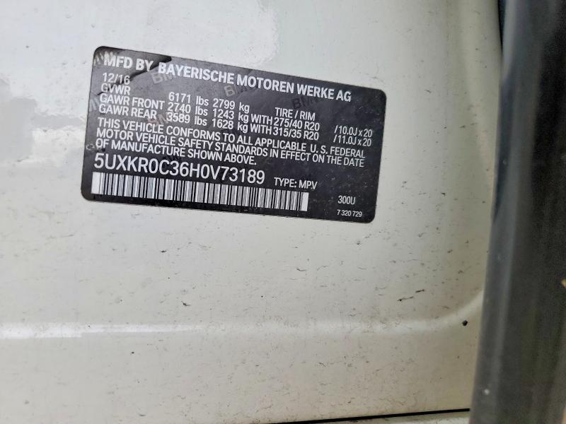 Aukcja sprzedaży 2017 Bmw X5, vin: 5UXKR0C36H0V73189, numer aukcji: 48798606