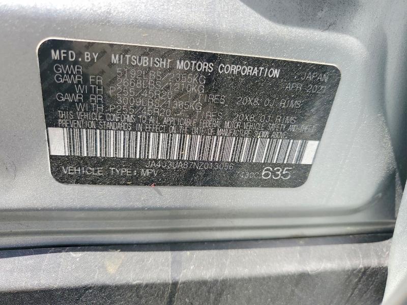 Aukcja sprzedaży 2022 Mitsubishi Outlander, vin: JA4J3UA87NZ013056, numer aukcji: 49652416