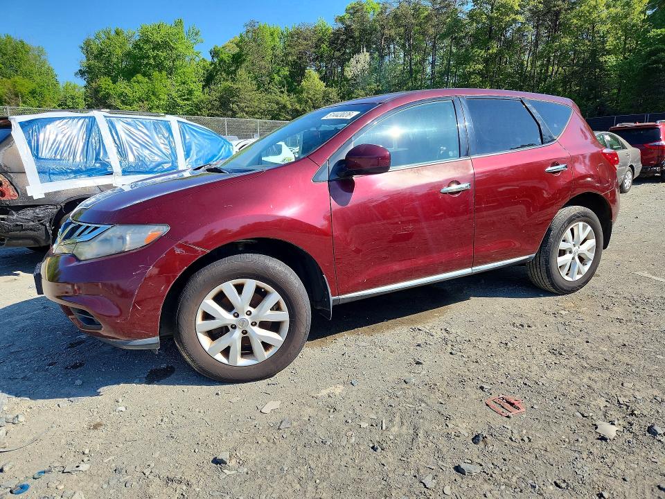 2011 Nissan Murano მანქანა იყიდება აუქციონზე, vin: JN8AZ1MW9BW160204, აუქციონის ნომერი: 51443026