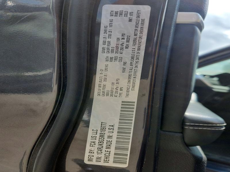 50134846 :رقم المزاد ، 1C4RJKBG5M8189777 vin ، 2021 Jeep Grand Cherokee مزاد بيع