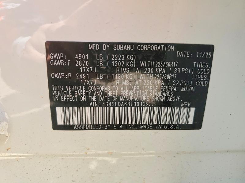 49988936 :رقم المزاد ، 4S4SLDA68T3013233 vin ، 2026 Subaru Forester مزاد بيع