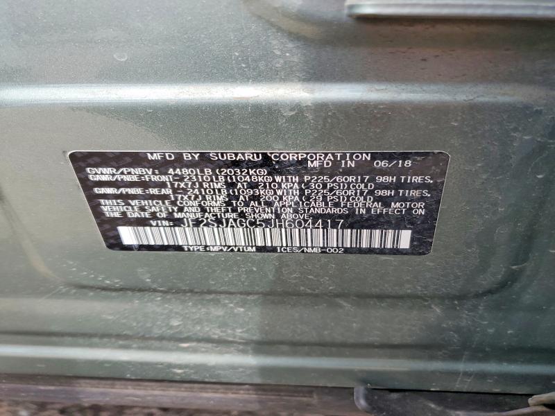 Продажа на аукционе авто 2018 Subaru Forester, vin: JF2SJAGC5JH604417, номер лота: 49755296