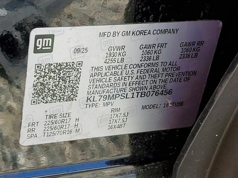 Продажа на аукционе авто 2026 Chevrolet Trailblazer, vin: KL79MPSL1TB076456, номер лота: 50193976