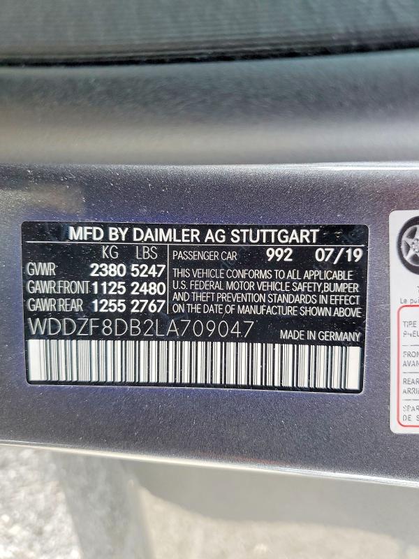 Продаж на аукціоні авто 2020 Mercedes-benz E, vin: WDDZF8DB2LA709047, номер лоту: 48835206