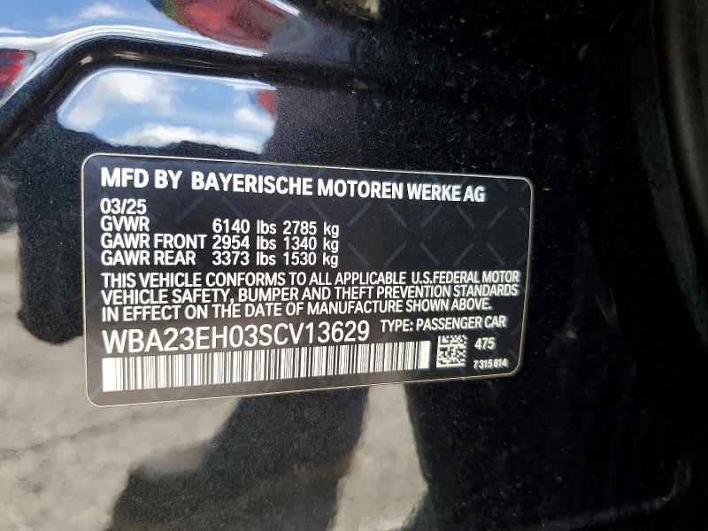 51004286 :رقم المزاد ، WBA23EH03SCV13629 vin ، 2025 Bmw 740 مزاد بيع