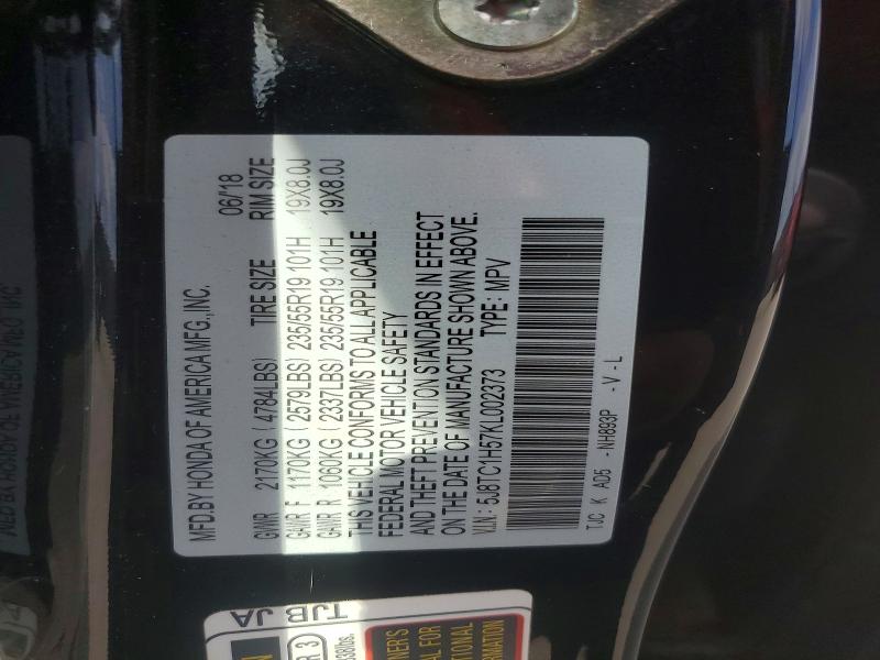 Aukcja sprzedaży 2019 Acura Rdx, vin: 5J8TC1H57KL002373, numer aukcji: 49556676
