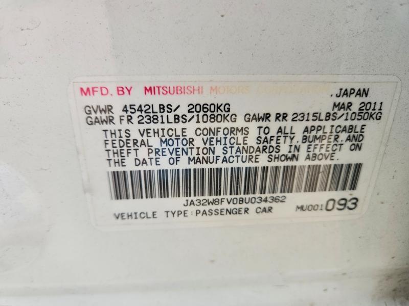 Продажа на аукционе авто 2011 Mitsubishi Lancer, vin: JA32W8FV0BU034362, номер лота: 50817636
