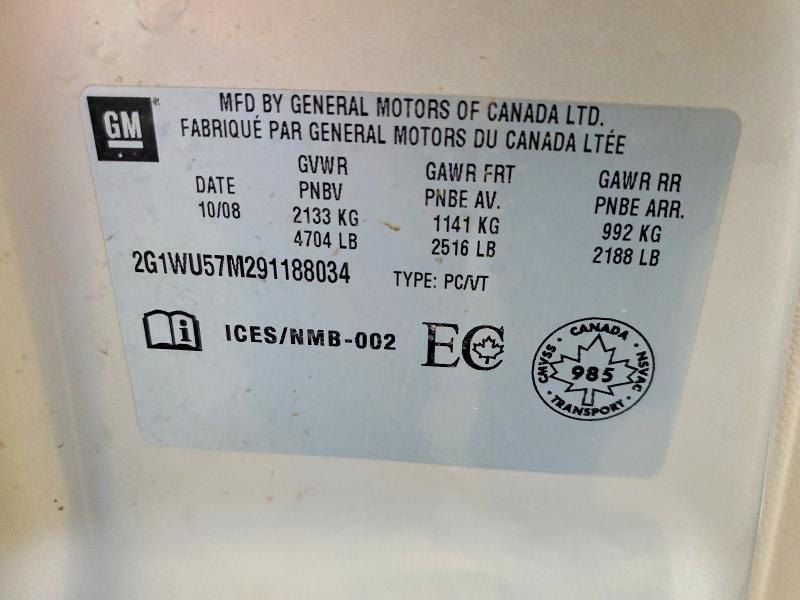 Продаж на аукціоні авто 2009 Chev Impala, vin: 2G1WU57M291188034, номер лоту: 48457256