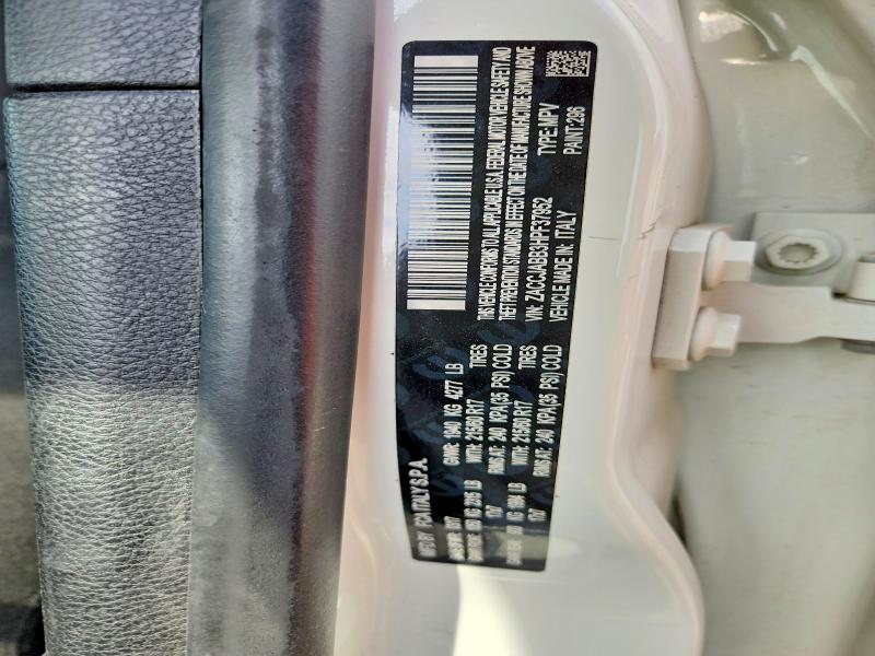 50159056 :رقم المزاد ، ZACCJABB3HPF37952 vin ، 2017 Jeep Renegade مزاد بيع