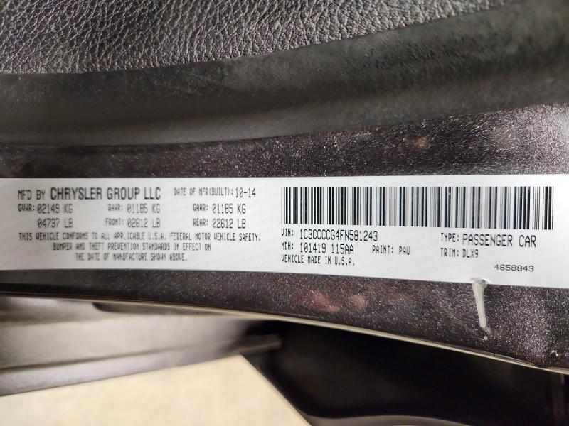 Продажа на аукционе авто 2015 Chrysler 200, vin: 1C3CCCCG4FN581243, номер лота: 47807256