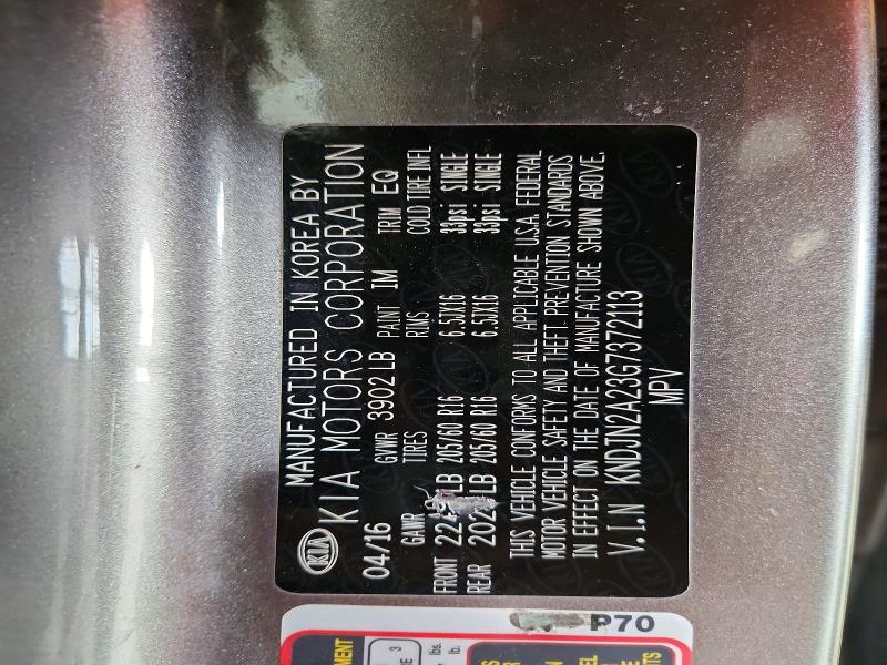Aukcja sprzedaży 2016 Kia Soul, vin: KNDJN2A23G7372113, numer aukcji: 51008496