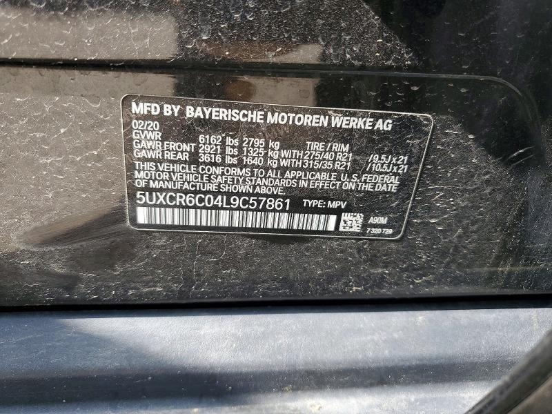 2020 Bmw X5 მანქანა იყიდება აუქციონზე, vin: 5UXCR6C04L9C57861, აუქციონის ნომერი: 51969836