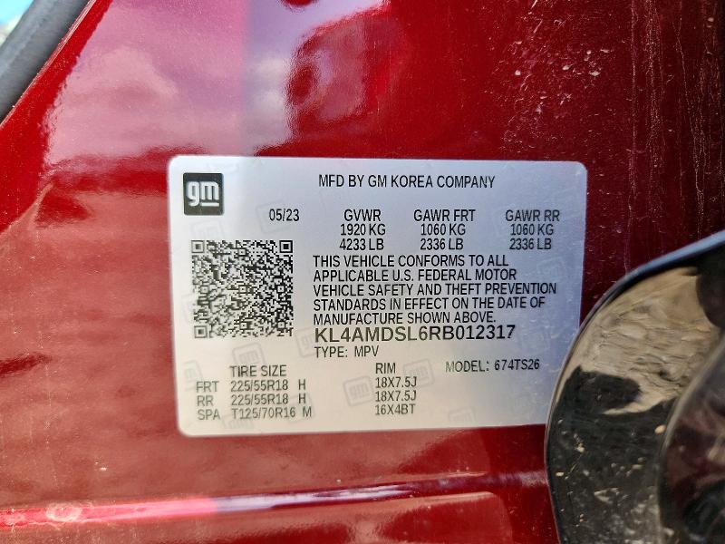 49856146 :رقم المزاد ، KL4AMDSL6RB012317 vin ، 2024 Buick Encore Gx مزاد بيع