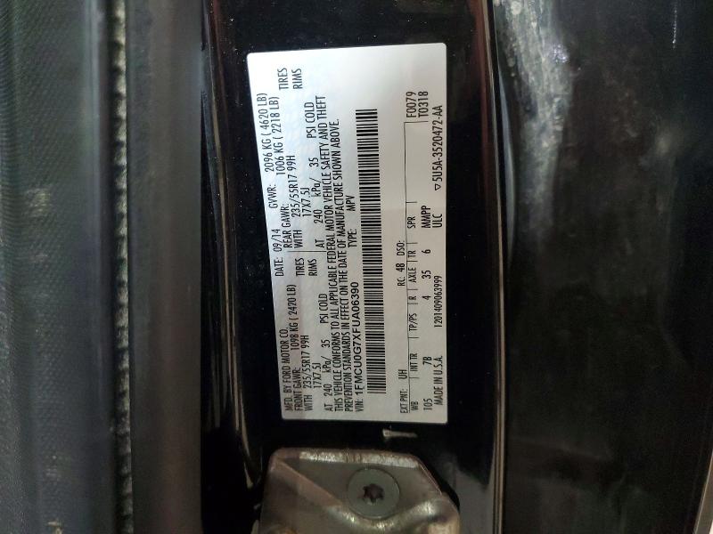Продаж на аукціоні авто 2015 Ford Escape, vin: 1FMCU0G7XFUA06390, номер лоту: 52019786