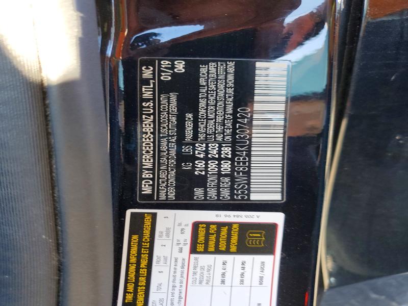 Продаж на аукціоні авто 2019 Mercedes-benz C, vin: 55SWF8EB4KU307420, номер лоту: 51326166