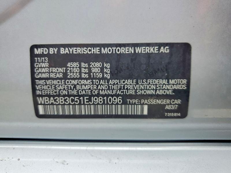 Aukcja sprzedaży 2014 Bmw 328, vin: WBA3B3C51EJ981096, numer aukcji: 49077266