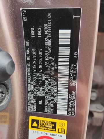 Aukcja sprzedaży 2019 Toyota Highlander, vin: 5TDZZRFH3KS293438, numer aukcji: 48997286