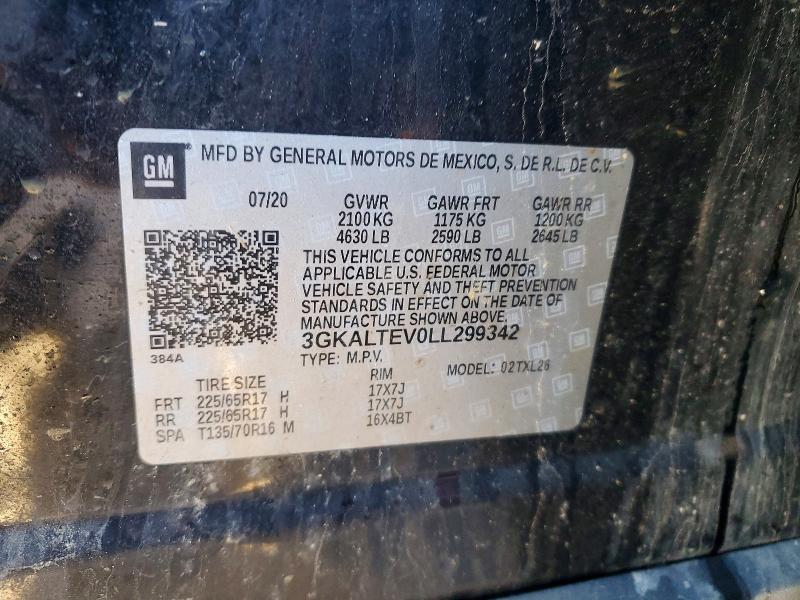 Продаж на аукціоні авто 2020 Gmc Terrain, vin: 3GKALTEV0LL299342, номер лоту: 50236426