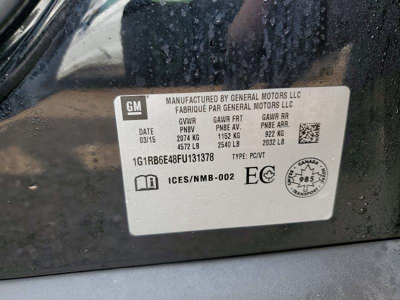 Aukcja sprzedaży 2015 Chevrolet Volt, vin: 1G1RB6E48FU131378, numer aukcji: 49607996