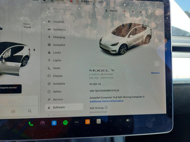Продаж на аукціоні авто 2022 Tesla Model Y, vin: 7SAYGDEE8NF311035, номер лоту: 51837846