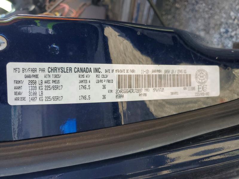 Aukcja sprzedaży 2014 Dodge Grand Caravan, vin: 2C4RDGBG4ER172897, numer aukcji: 50618396
