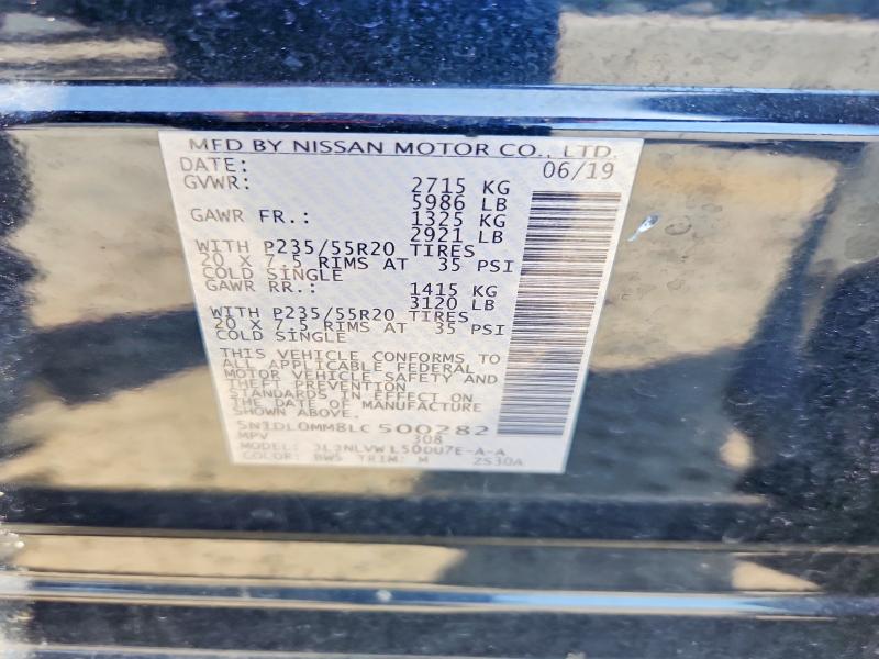 48616916 :رقم المزاد ، 5N1DL0MM8LC500282 vin ، 2020 Infiniti Qx60 مزاد بيع