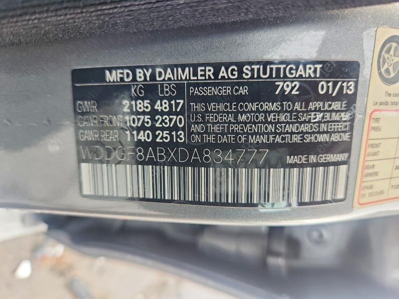 48267336 :رقم المزاد ، WDDGF8ABXDA834777 vin ، 2013 Mercedes-benz C مزاد بيع