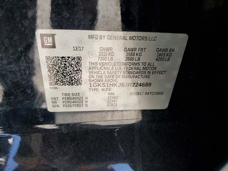 Продаж на аукціоні авто 2018 Gmc Yukon Xl, vin: 1GKS1HKJ6JR224689, номер лоту: 50612406