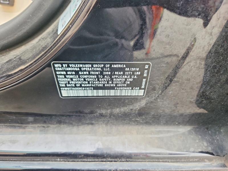 Aukcja sprzedaży 2017 Volkswagen Passat, vin: 1VWGT7A3XHC013272, numer aukcji: 49909366