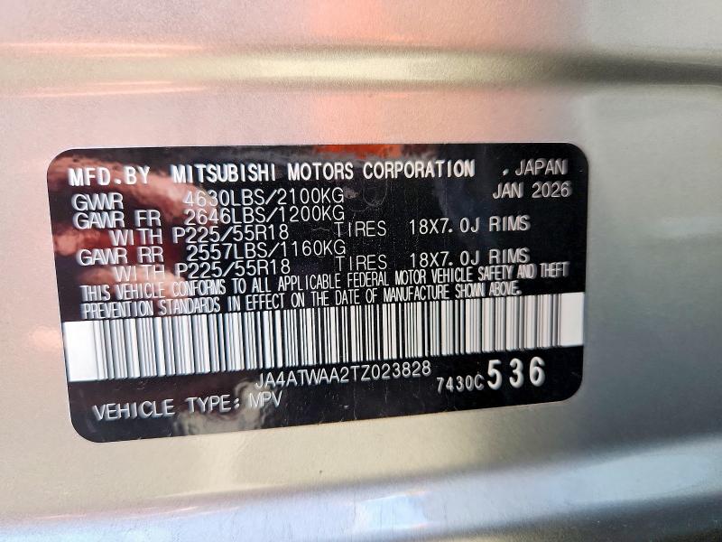 Aukcja sprzedaży 2026 Mitsubishi Eclipse Cross, vin: JA4ATWAA2TZ023828, numer aukcji: 49543796