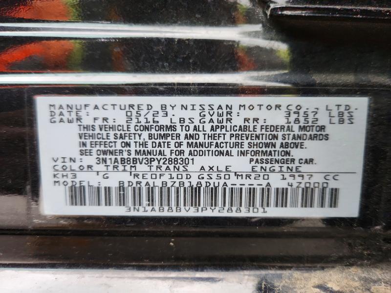 Продаж на аукціоні авто 2023 Nissan Sentra, vin: 3N1AB8BV3PY288301, номер лоту: 50472386