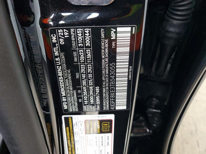 Aukcja sprzedaży 2026 Mercedes-benz Gls, vin: 4JGFF8KE3TB543055, numer aukcji: 50712556