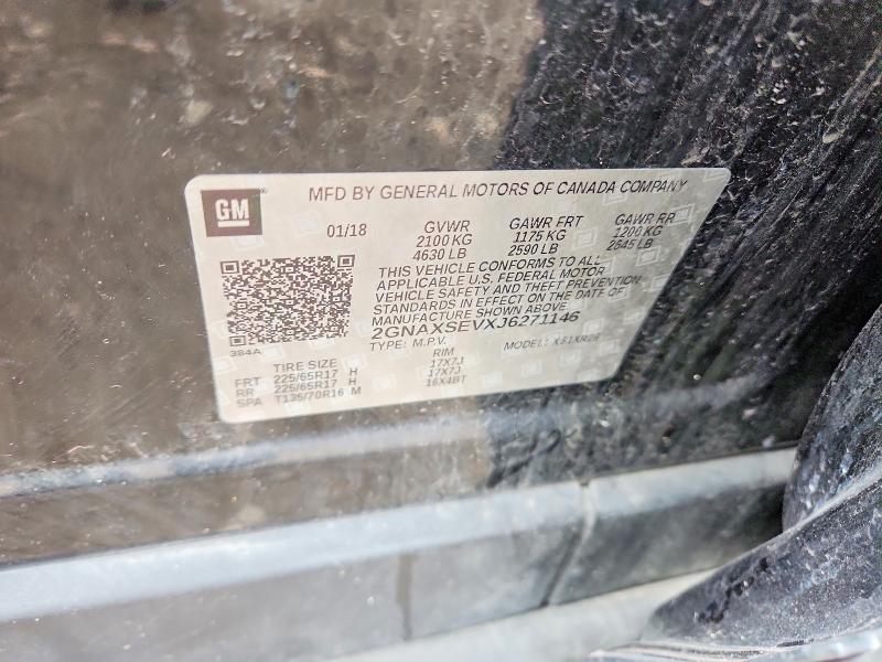 49462366 :رقم المزاد ، 2GNAXSEVXJ6271146 vin ، 2018 Chevrolet Equinox مزاد بيع