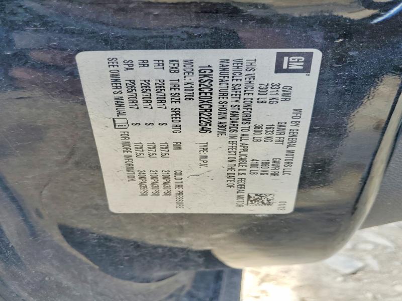 2012 Gmc Yukon მანქანა იყიდება აუქციონზე, vin: 1GKS2CE0XCR222546, აუქციონის ნომერი: 50129756