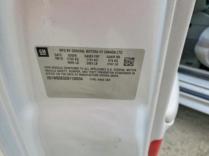 Продажа на аукционе авто 2013 Chevrolet Impala, vin: 2G1WG5E32D1138034, номер лота: 51537966