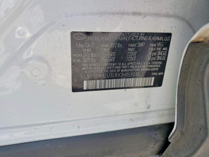 Продажа на аукционе авто 2018 Hyundai Santa Fe Sport, vin: 5NMZU3LBXJH059035, номер лота: 50330776