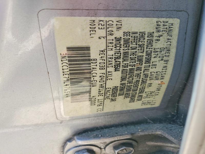 Aukcja sprzedaży 2009 Nissan Versa, vin: 3N1CC11E79L476544, numer aukcji: 50403216