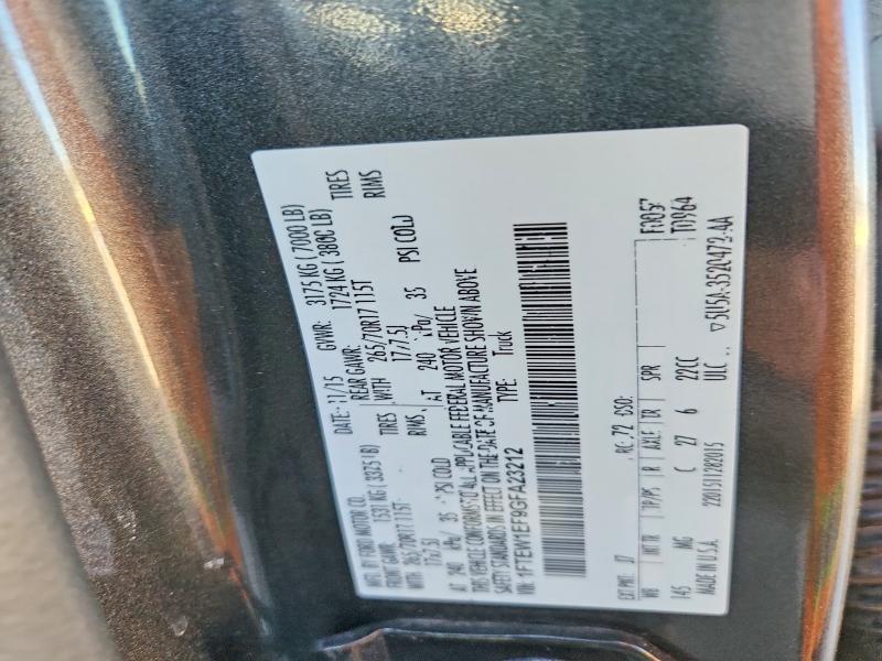 Aukcja sprzedaży 2016 Ford F150, vin: 1FTEW1EF9GFA23212, numer aukcji: 50324566