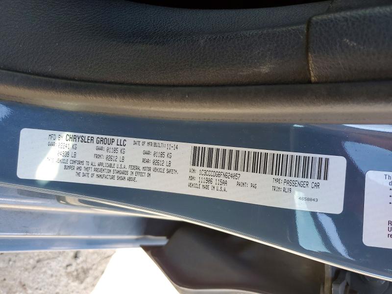 Продажа на аукционе авто 2015 Chrysler 200, vin: 1C3CCCDG6FN624057, номер лота: 49099226