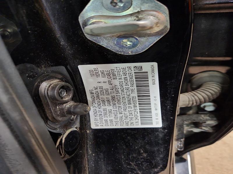 51800136 :رقم المزاد ، 2HGFC2F81MH505705 vin ، 2021 Honda Civic مزاد بيع
