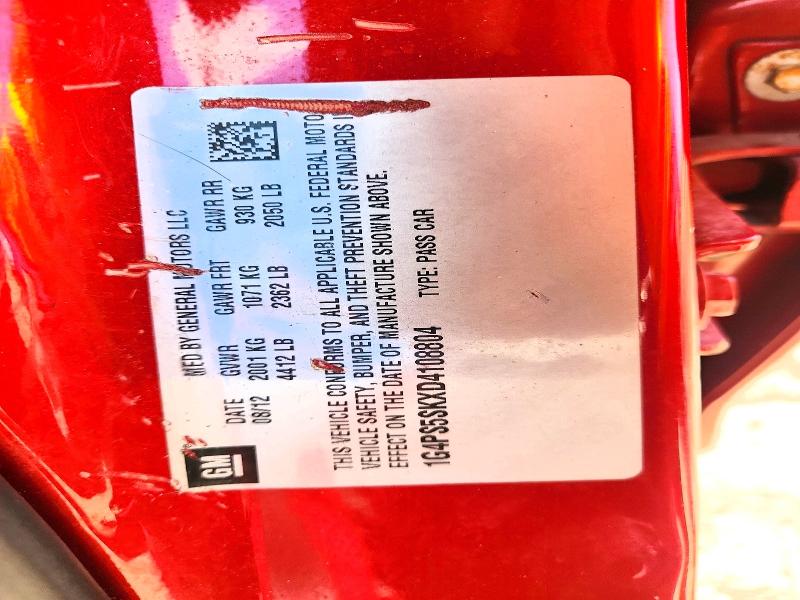 2013 Buick Verano მანქანა იყიდება აუქციონზე, vin: 1G4PS5SKXD4108804, აუქციონის ნომერი: 48831346