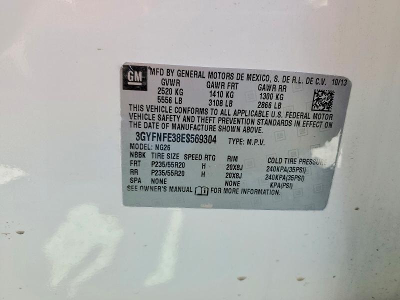 2014 Cadillac Srx მანქანა იყიდება აუქციონზე, vin: 3GYFNFE38ES569304, აუქციონის ნომერი: 48817046